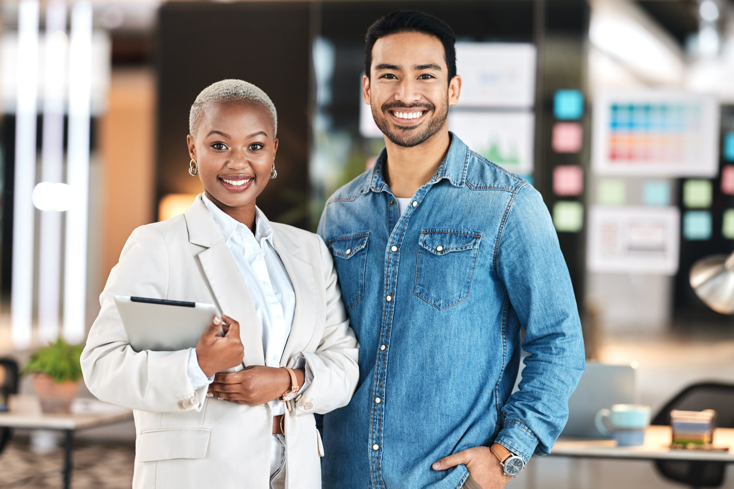 Group of high performing employees working together