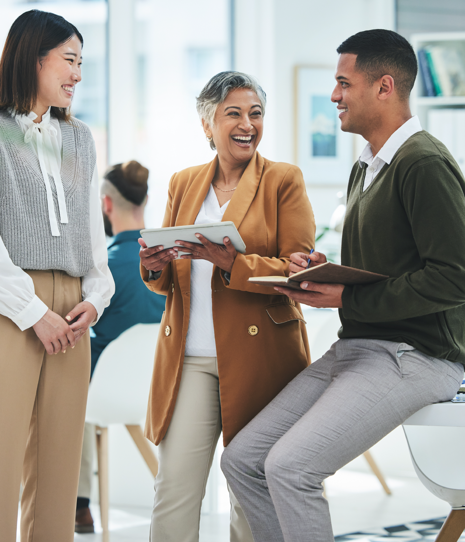 Employees working together