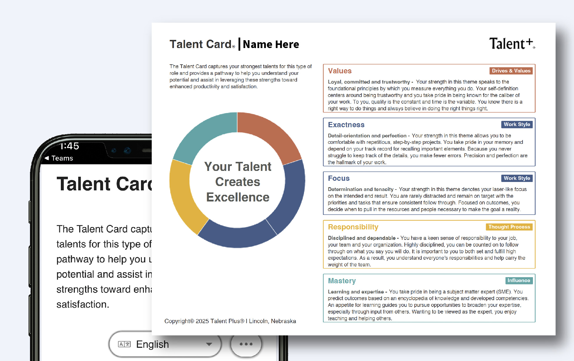 The Talent Card ®