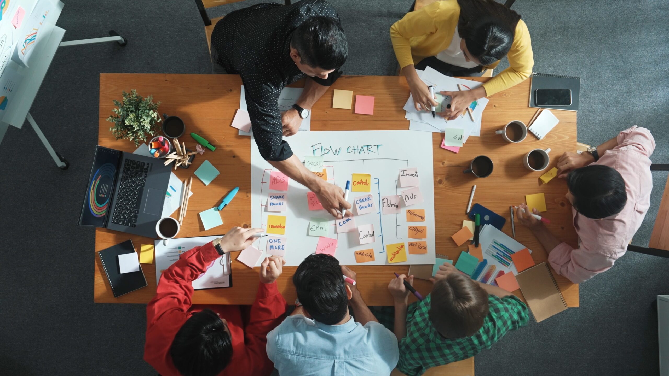 people making goals at work